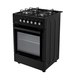 Luxell 663S-40FB fekete, szabadonálló, gáz, kombinált, főzőzóna: 4, tűzhely