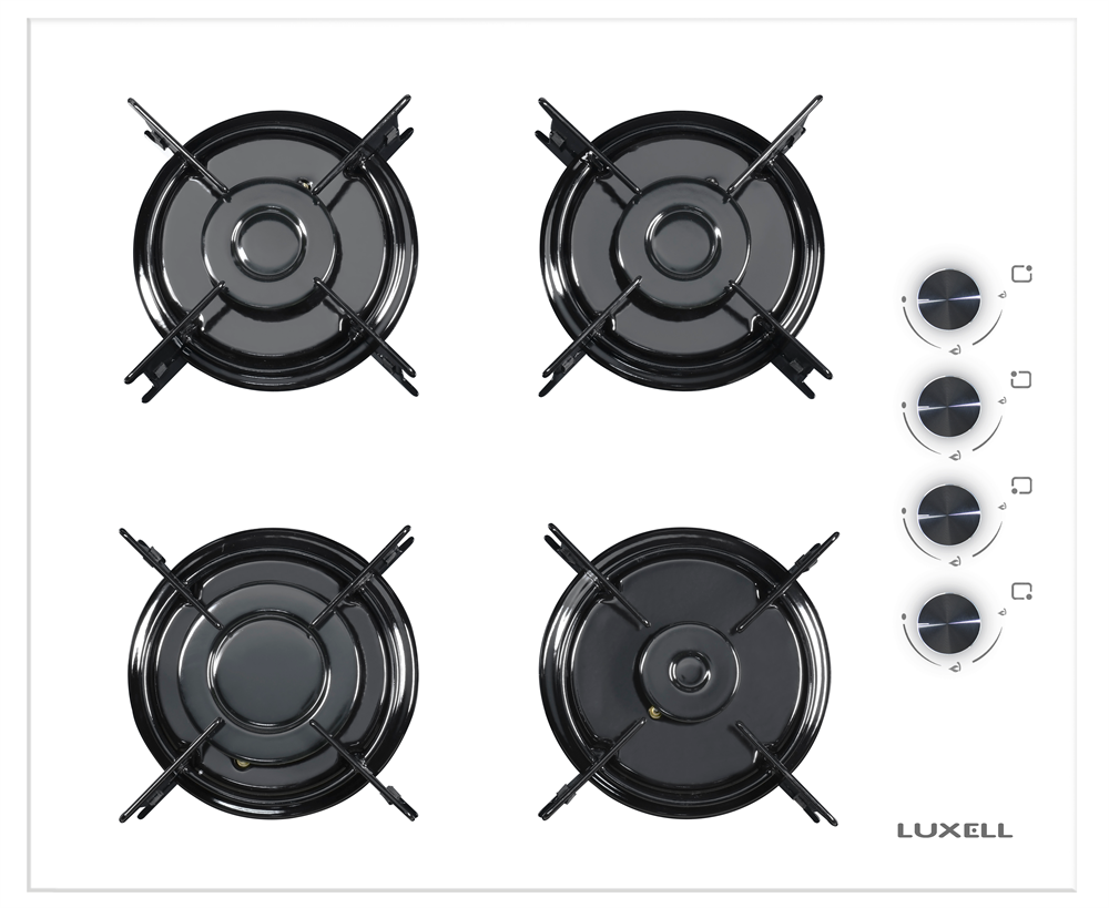 Luxell C6-40BF fehér, beépíthető, gáz, főzőzóna: 4, beépíthető méret: 56cm, főzőlap