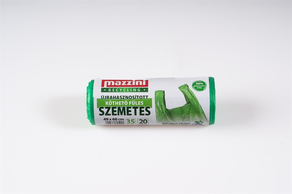 MAZZINI 104036 újrahasznosított köthető füles 20db/roll 35L szemeteszsák
