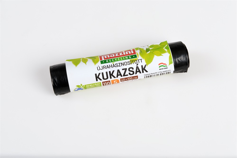 MAZZINI 104040 újrahasznosított 5db/roll 110L szemeteszsák