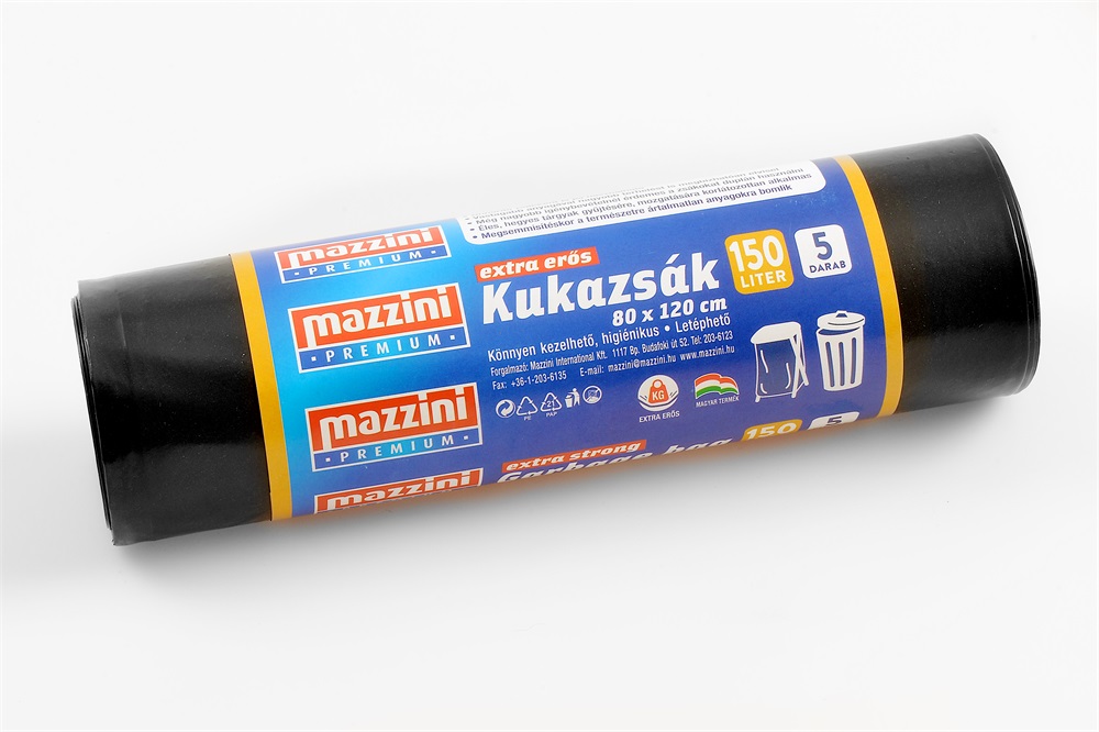 MAZZINI 104091 Prémium extra erős 5db/roll 150L szemeteszsák