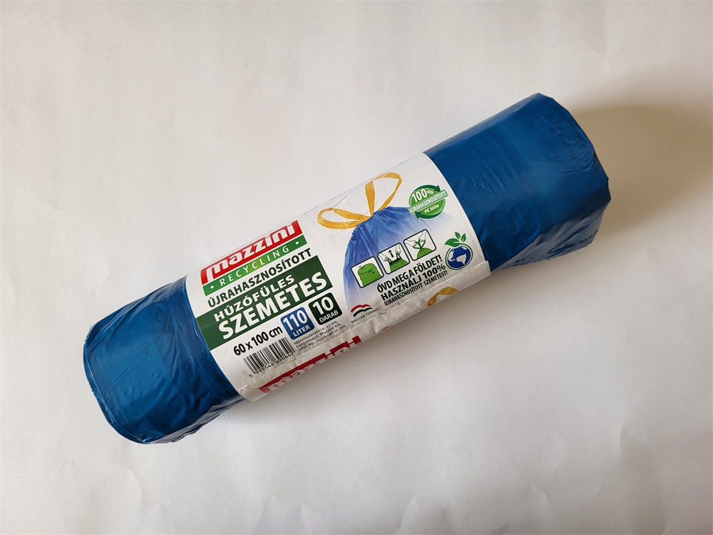 MAZZINI 104160 újrahasznosított húzófüles 10db/roll 110L szemeteszsák