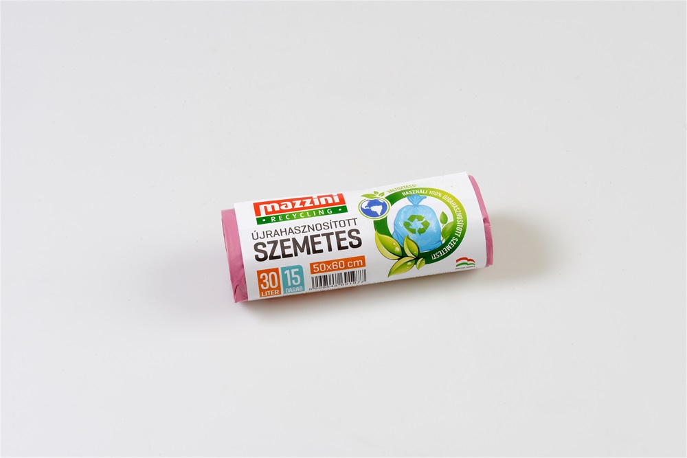 MAZZINI 105640 50x60cm 15db/roll 30L újrahasznosított szemeteszsák