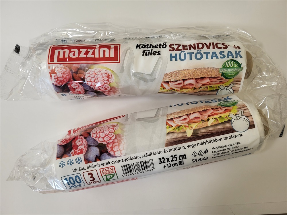 MAZZINI Köthető Füles Szendvics és Hűtőtasak 3L (32x25cm) 100db/roll