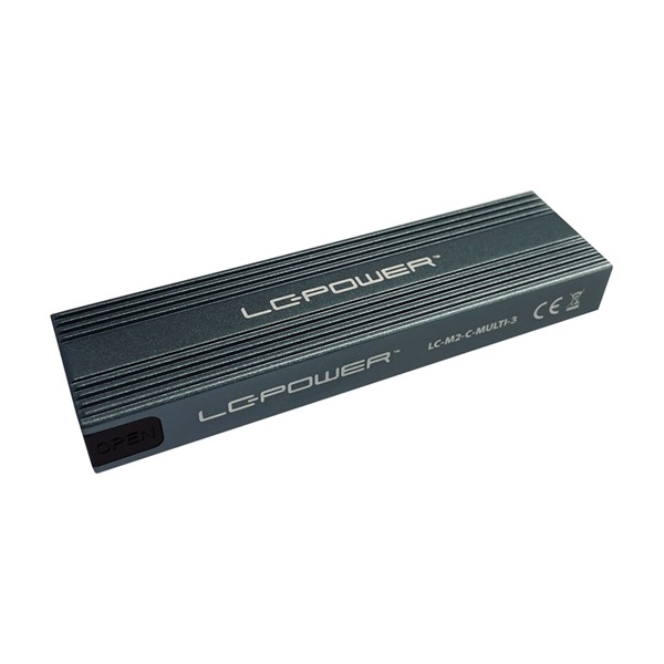 MBR LC Power Külső ház - USB 3.2 Type-C - NVMe vagy SATA M.2 SSD - LC-M2-C-MULTI-3