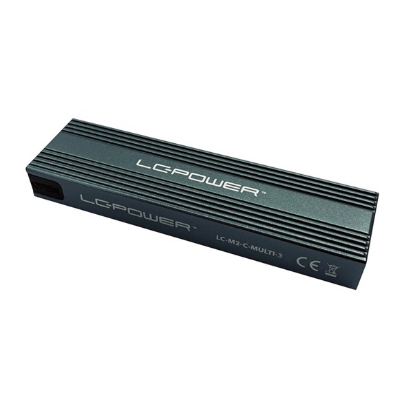 MBR LC Power Külső ház - USB 3.2 Type-C - NVMe vagy SATA M.2 SSD - LC-M2-C-MULTI-3