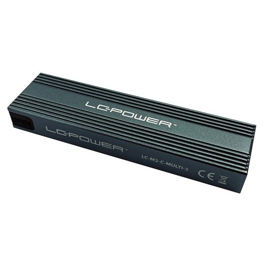 MBR LC Power Külső ház - USB 3.2 Type-C - NVMe vagy SATA M.2 SSD - LC-M2-C-MULTI-3