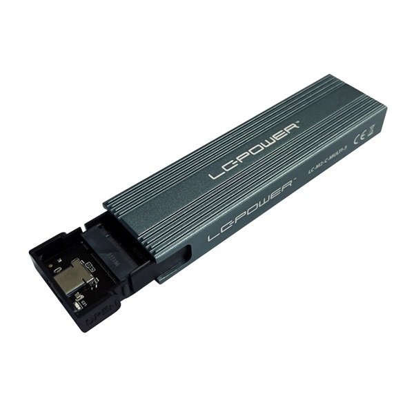 MBR LC Power Külső ház - USB 3.2 Type-C - NVMe vagy SATA M.2 SSD - LC-M2-C-MULTI-3