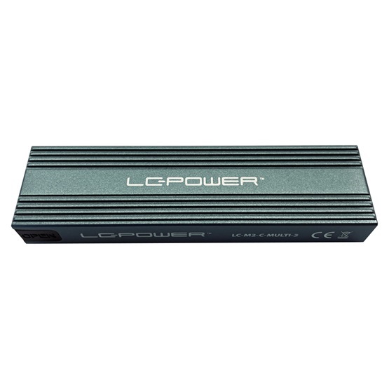 MBR LC Power Külső ház - USB 3.2 Type-C - NVMe vagy SATA M.2 SSD - LC-M2-C-MULTI-3