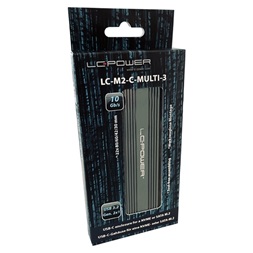 MBR LC Power Külső ház - USB 3.2 Type-C - NVMe vagy SATA M.2 SSD - LC-M2-C-MULTI-3