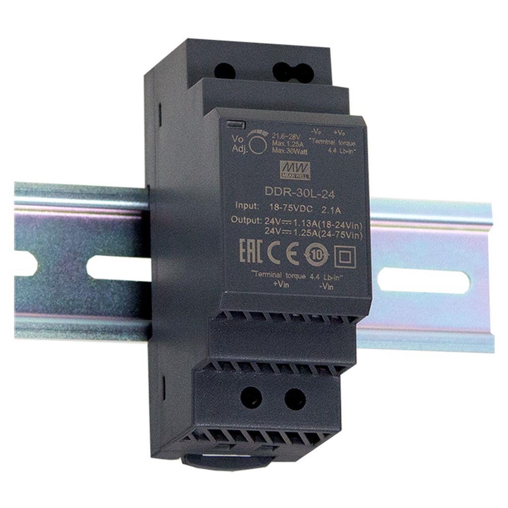 MEAN WELL DDR-30G-24 24VDC 1,25A 30W 4kV-ig szigetelt 1 kimenetű DC/DC konverter