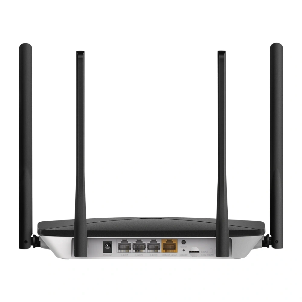 MERCUSYS MB115-4G 4 antennás - fekete 300Mbps vezeték nélküli N 4G LTE router