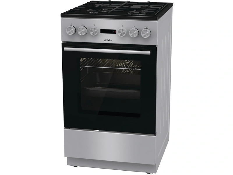 MORA K4255C1S szürke, szabadonálló, gáz, kombinált, főzőzóna: 4, sütő:70L, grill, tűzhely (Újszerű)
