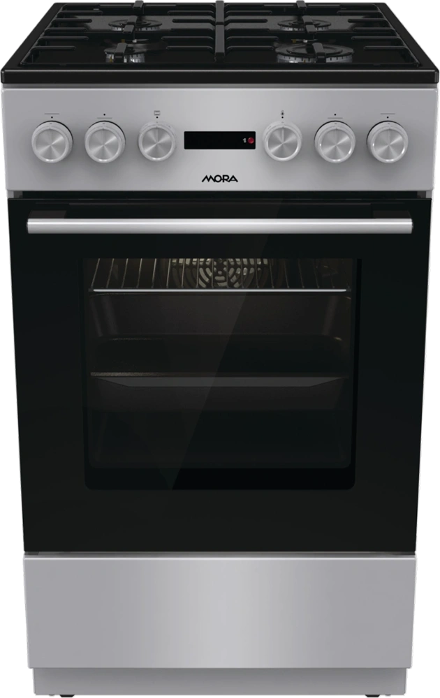 MORA K4255C1S szürke, szabadonálló, gáz, kombinált, főzőzóna: 4, sütő:70L, grill, tűzhely (Újszerű)