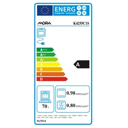 MORA K4255C1S szürke, szabadonálló, gáz, kombinált, főzőzóna: 4, sütő:70L, grill, tűzhely (Újszerű)