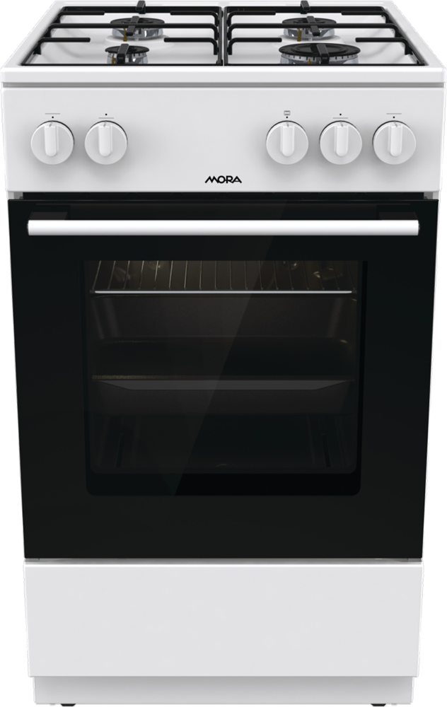 MORA P2241A1W fehér, szabadonálló, gáz, főzőzóna: 4, sütő:70L, tűzhely (Újszerű)