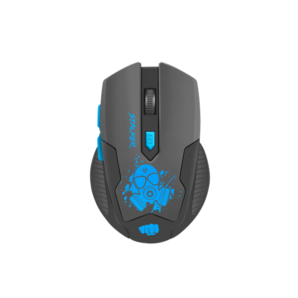 MOU Fury Stalker Vezeték nélküli gamer optikai egér - fekete/kék