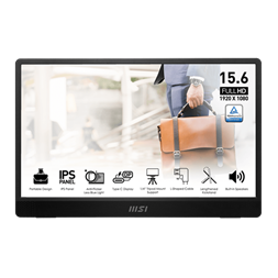 MSI 15,6" MP161 E2 Pro FHD IPS USB-C/miniHDMI szürke monitor