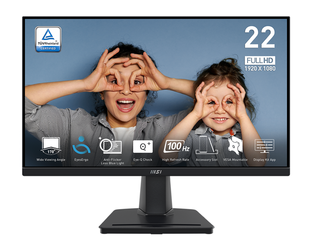 MSI 21,5" Business PRO MP225V FHD 100Hz HDMI/VGA fekete monitor