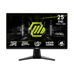 MSI 24,5" MAG 255F E20 FHD Rapid IPS 200Hz HDMI/DP fekete gamer monitor