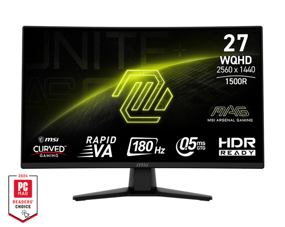 MSI 27" 274CQF Rapid VA WQHD 180Hz HDMI/DP gamer monitor