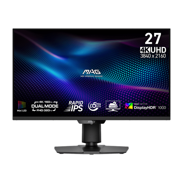 MSI 27" 274UPDF Rapid IPS UHD 320/160Hz DP/HDMI/USB-C MiniLED gamer monitor