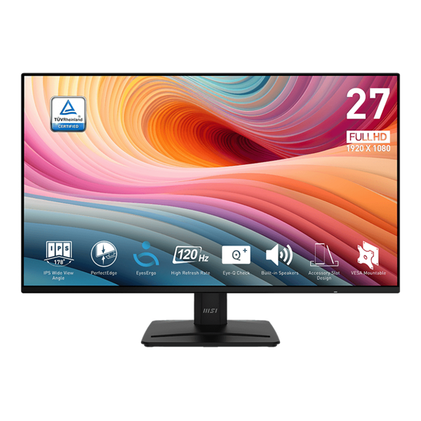 MSI 27" Business PRO MP271A E2 FHD IPS 120Hz DP/HDMI/VGA fekete monitor