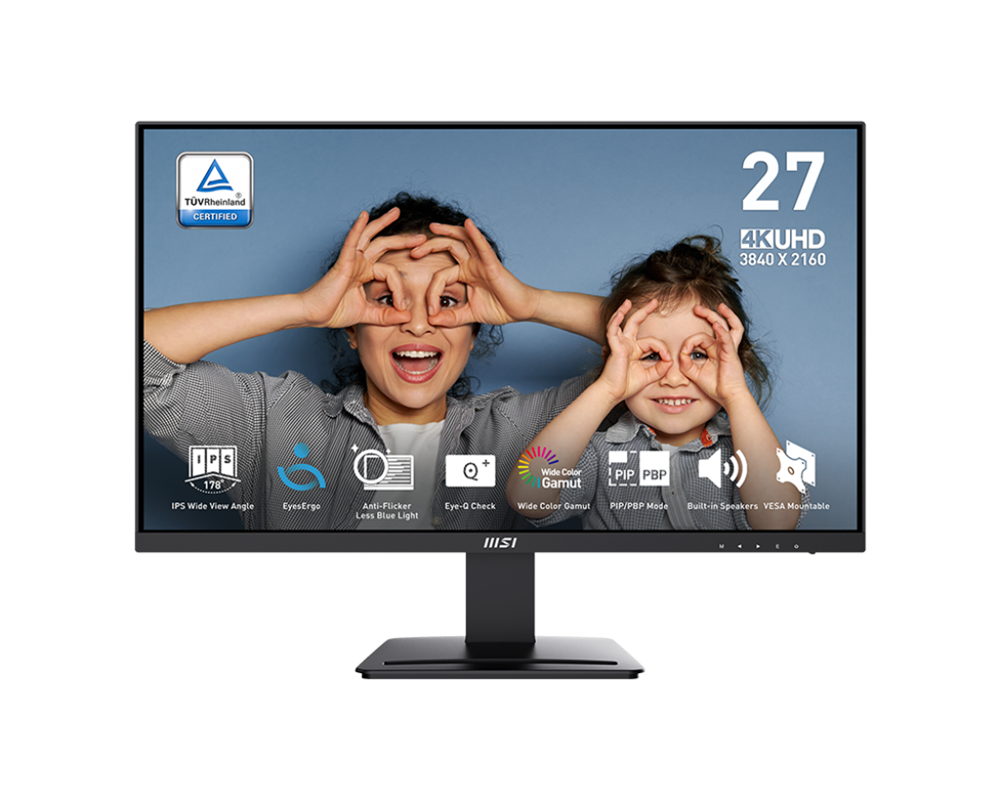 MSI 27" Business PRO MP273U UHD IPS HDMI/DP fekete monitor (Újszerű)