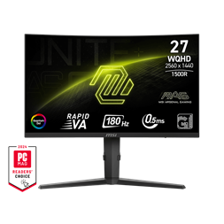 MSI 27" MAG 275CQRF QD E2 QHD 180Hz Rapid VA HDMI/DP/USB-C ívelt gamer monitor