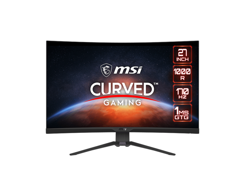 MSI 27" MAG 275CQRF-QD WQHD VA 170Hz HDMI/DP/USB-C ívelt gamer monitor