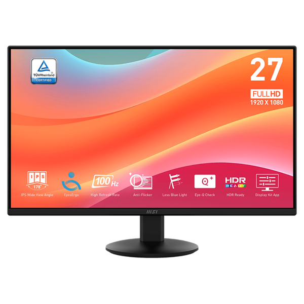 MSI 27" PRO MP272L FHD IPS 100Hz HDMI/DP fekete monitor (Újracsomagolt)