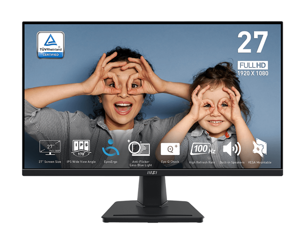 MSI 27" Pro MP275 FHD IPS 100Hz HDMI/VGA fekete monitor
