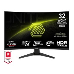 MSI 31,5" MAG 325CQF QHD RapidVA 180Hz DP/HDMI/USB-C ívelt gamer monitor