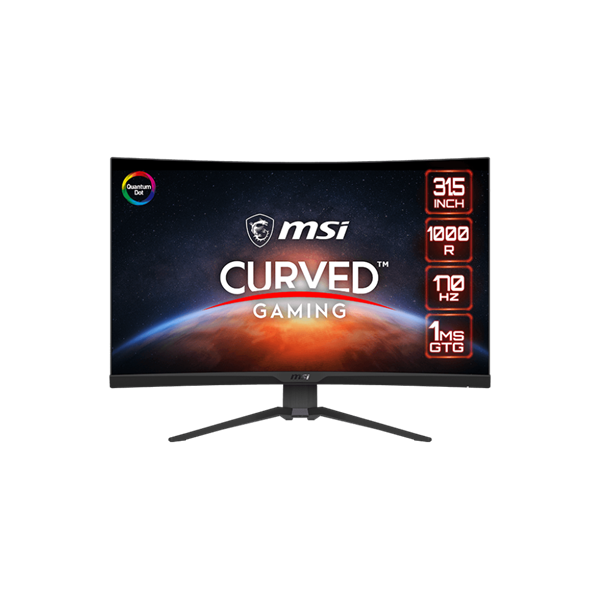 MSI 31,5" MAG 325CQRF-QD WQHD 4K VA 170Hz HDMI/DP/USB ívelt gamer monitor