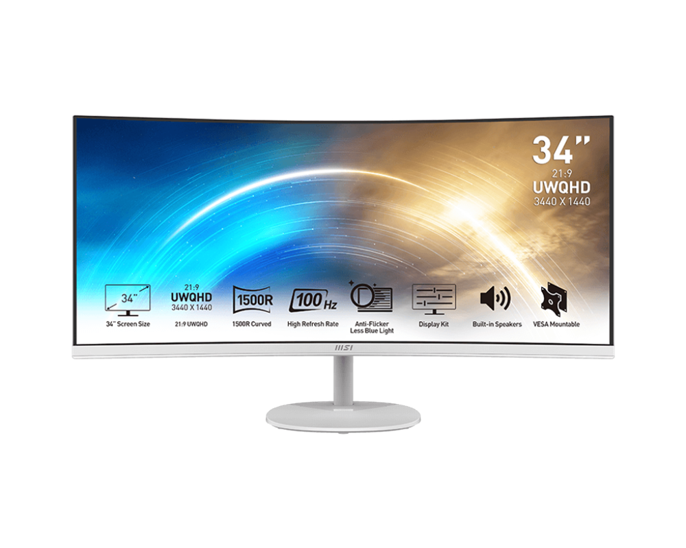 MSI 34" PRO MP341CQW UWQHD VA 100Hz HDMI/DP ívelt monitor