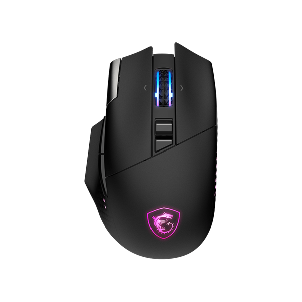 MSI ACCY VERSA PRO W + MOUSE DOCK PRO vezeték nélküli fekete gamer egér