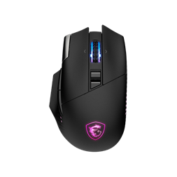 MSI ACCY VERSA PRO W + MOUSE DOCK PRO vezeték nélküli fekete gamer egér