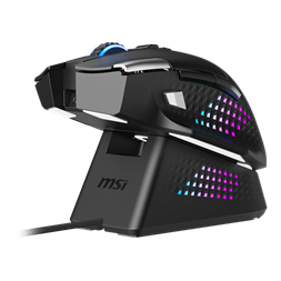 MSI ACCY VERSA PRO W + MOUSE DOCK PRO vezeték nélküli fekete gamer egér