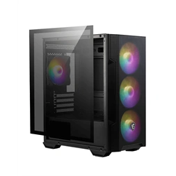 MSI FORGE M100R (táp nélküli) ablakos 4xARGB fekete mATX ház