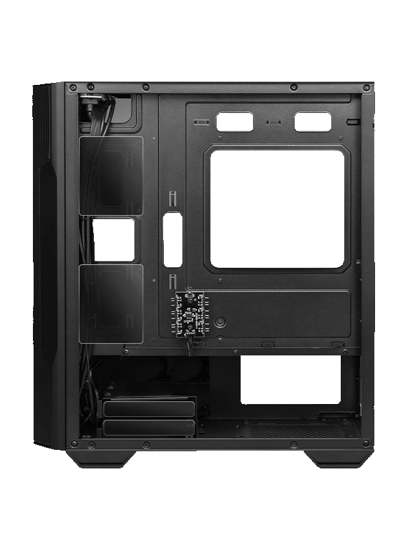 MSI FORGE M100R (táp nélküli) ablakos 4xARGB fekete mATX ház