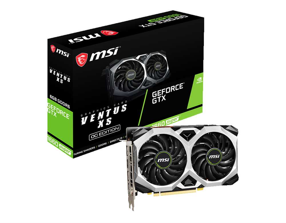 MSI GTX 1660 SUPER VENTUS XS OC nVidia 6GB GDDR6 192bit PCIe videokártya