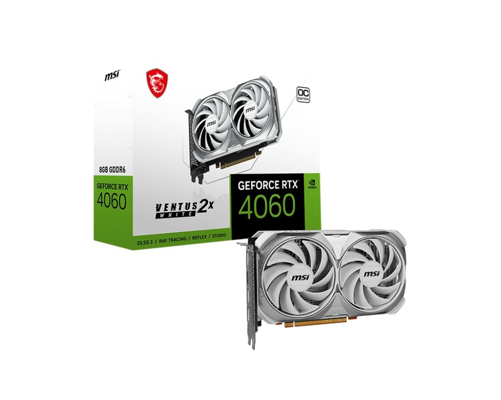 MSI GeForce RTX 4060 VENTUS 2X WHITE 8G OC nVidia 8GB GDDR6 128bit PCIe videókártya