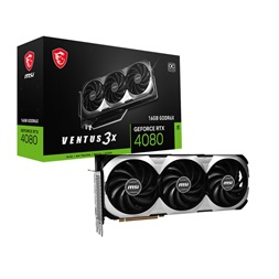 MSI GeForce RTX 4080 16GB VENTUS 3X E OC nVidia 16GB GDDR6X 256bit PCIe videókártya