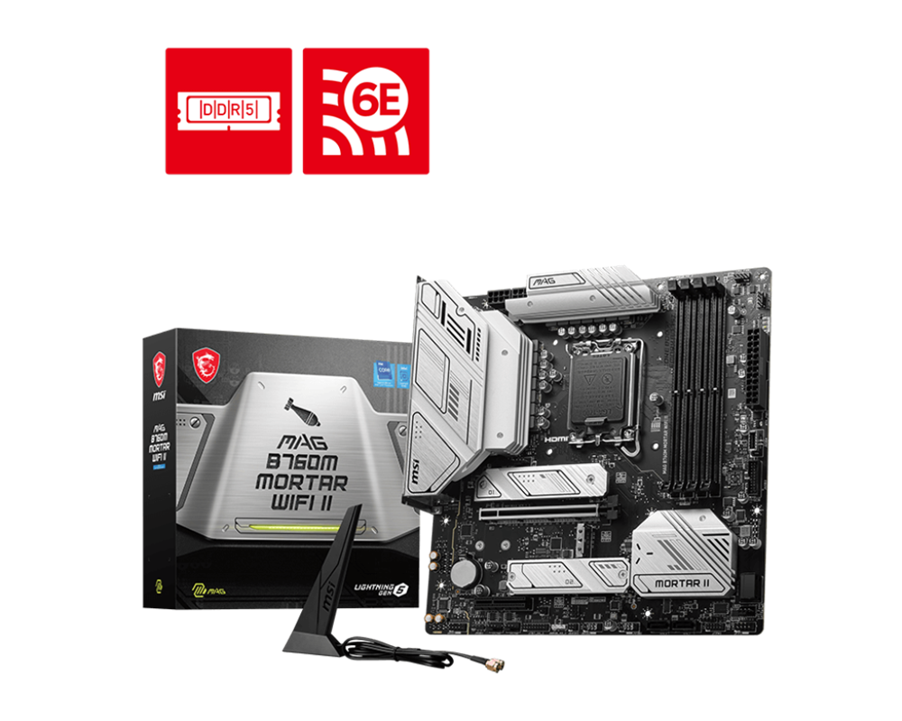 MSI MAG B760M MORTAR WIFI II Intel B760 LGA1700 mATX alaplap