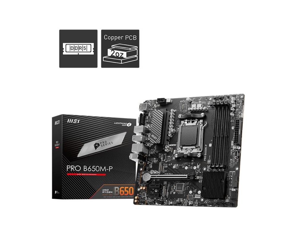 MSI PRO B650M-P AMD B650 AM5 mATX alaplap