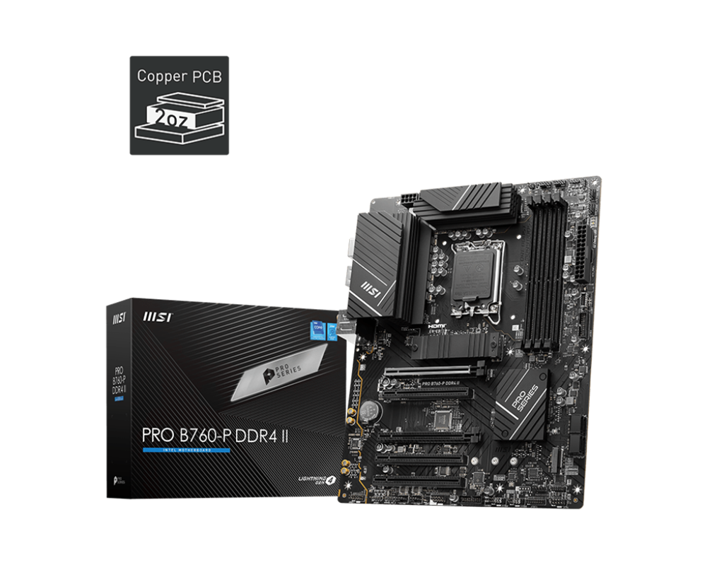 MSI PRO B760-P DDR4 II Intel B760 LGA1700 ATX alaplap