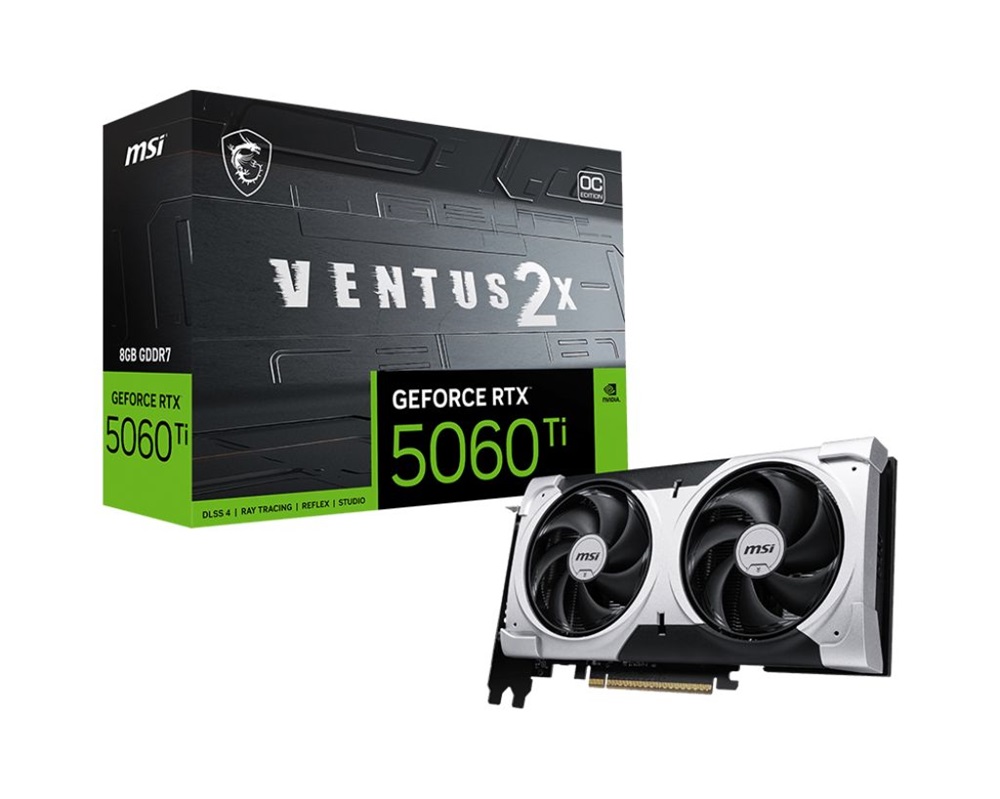 MSI RTX 5060 Ti VENTUS 2X OC PLUS nVidia 8GB DDR7 PCIe videókártya