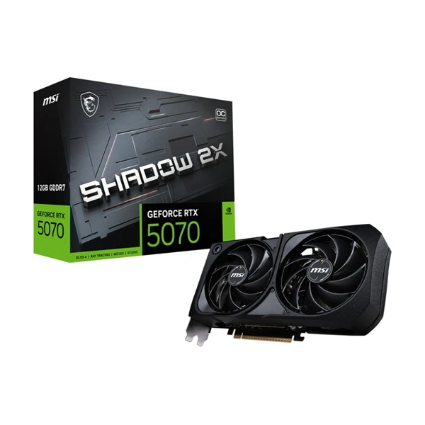 MSI RTX 5070 12G SHADOW 2X OC (Bulk) nVidia 12GB GDDR7 192bit PCIe videókártya