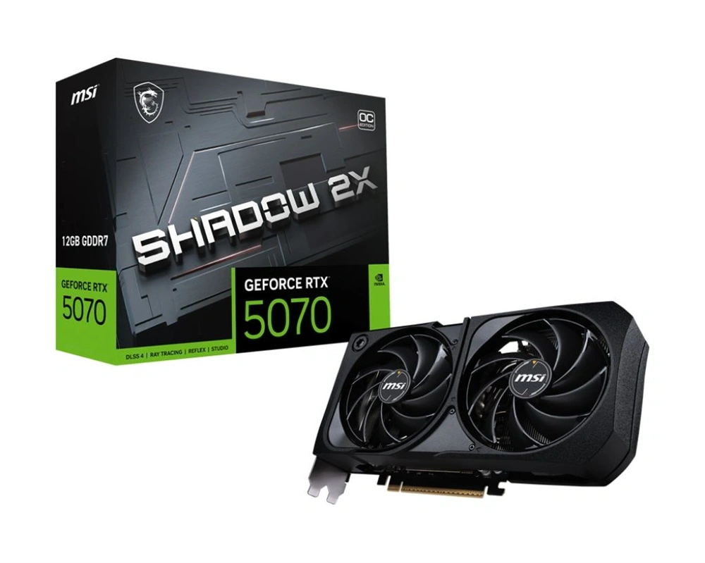 MSI RTX 5070 12G SHADOW 2X OC (Bulk) nVidia 12GB GDDR7 192bit PCIe videókártya
