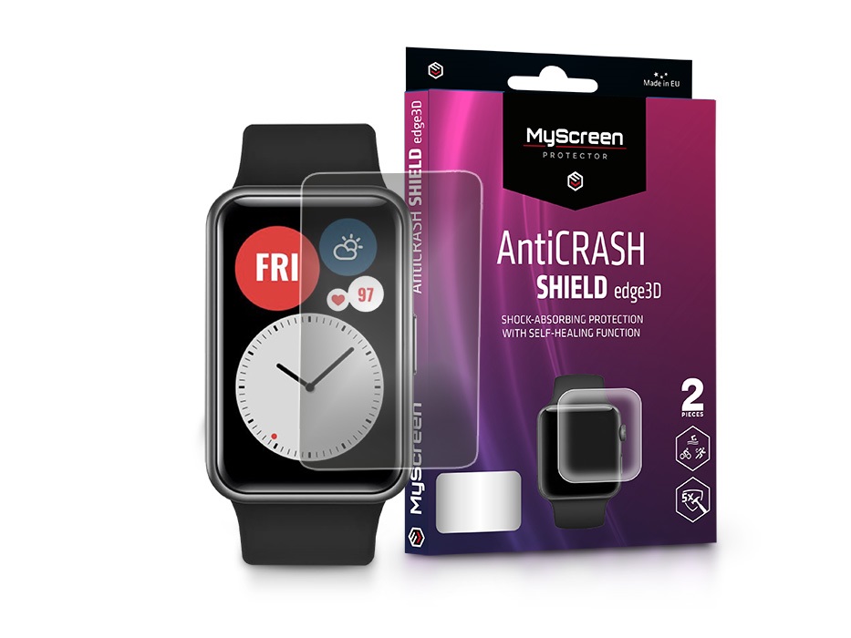 MSP LA-1908 Huawei Watch Fit AntiCrash Shield Edge3D 2db-os kijelzővédő fólia